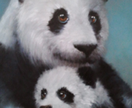 famille panda 41x33 200€